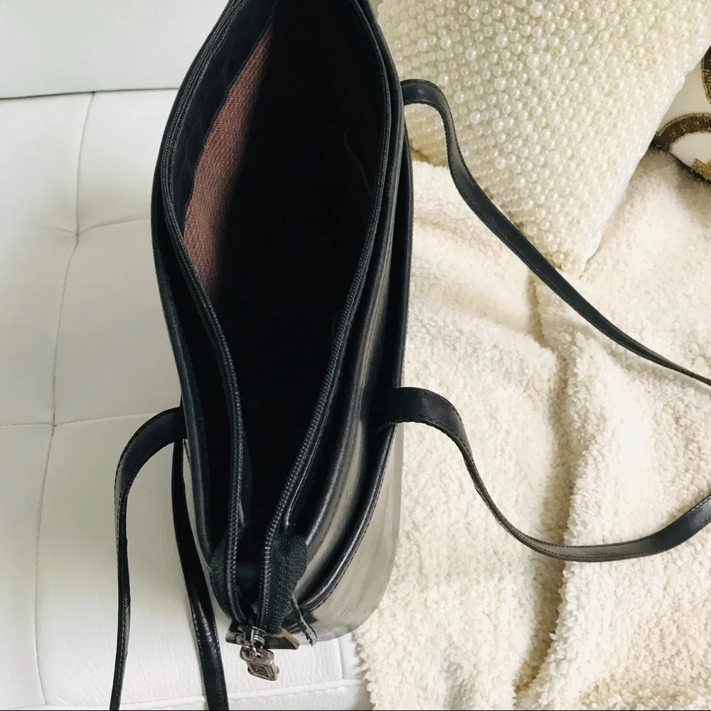 BRIGHTON GENUINE LEATHER STRUCTURED SHOULDER BAG - Picture 8 of 9